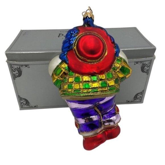Vintage Ornament Kurt S. Adler Polonaise Collection Handcrafted Glass Clown Box - Picture 2 of 8
